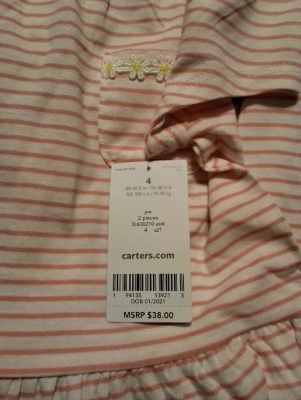 Carters 2 Piece Girls Dress Set
